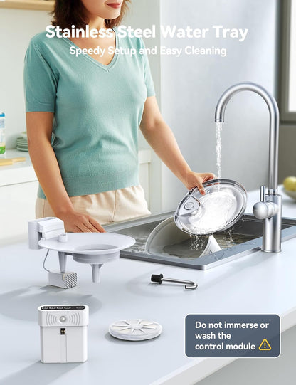 Cat Water Fountain Wireless Battery Operated, 3.5L/123Oz