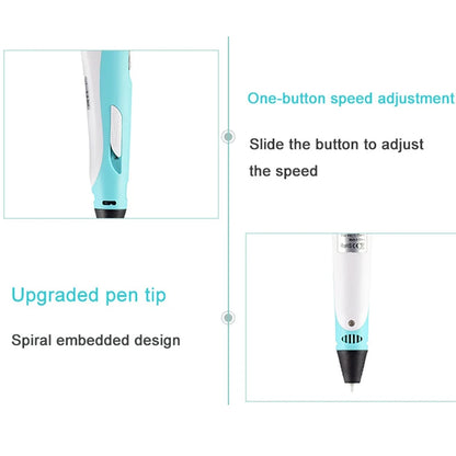 3D Pen Drawing Printing Pen with LCD Screen Compatible PLA Filament Toys Safe Paiting for Children DIY Christmas Birthday Gift