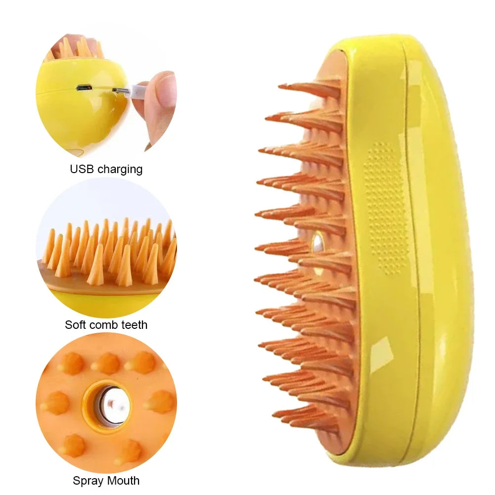 Steam Pet Grooming Brush