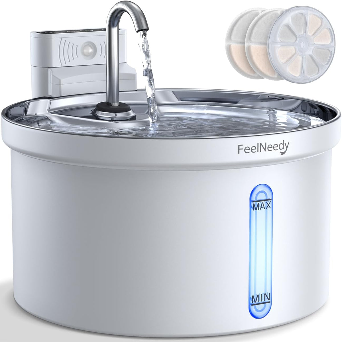 Cat Water Fountain Wireless Battery Operated, 3.5L/123Oz