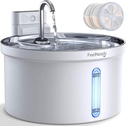 Cat Water Fountain Wireless Battery Operated, 3.5L/123Oz