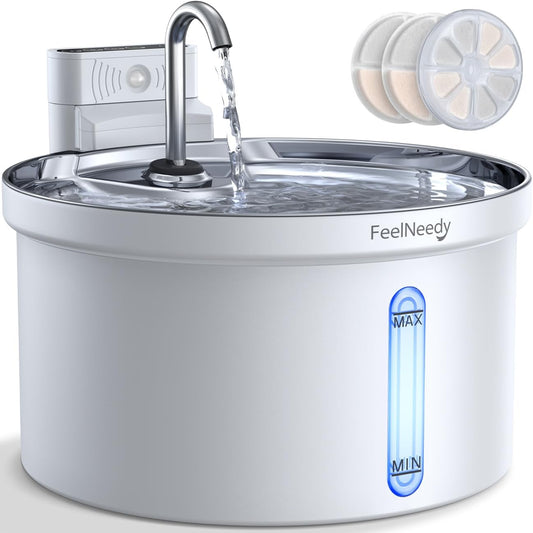 Cat Water Fountain Wireless Battery Operated, 3.5L/123Oz